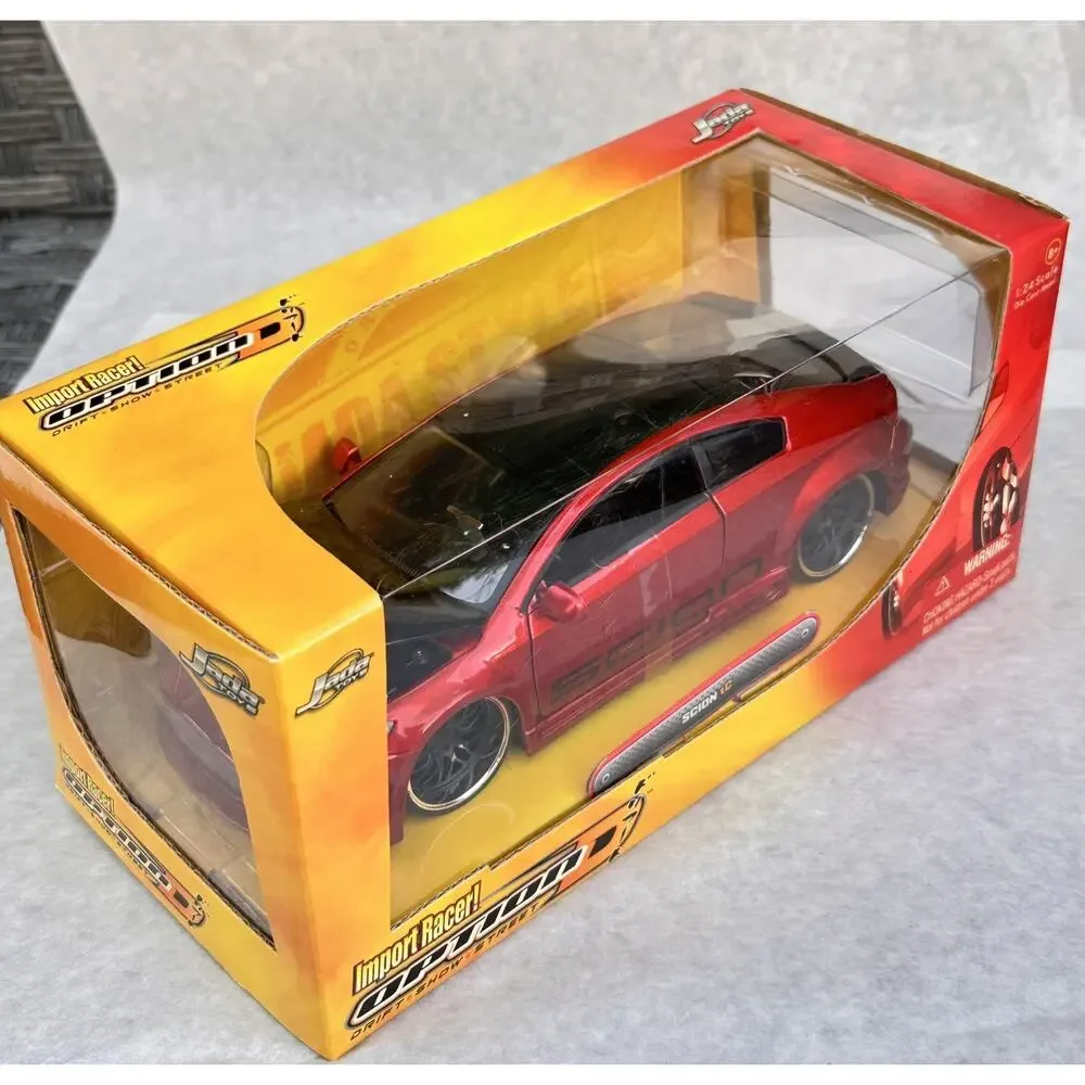 A45 NEW Jada Toys - Red SCION tC Import Racer Option D - 1:24 Die Cast, Sealed